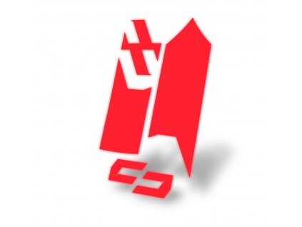 Polep blatníku Unleazhed unsplash M02 skin sticker-lightning red