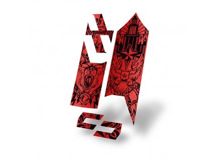 Polep blatníku Unleazhed unsplash M02 skin sticker-dawei  soviet red