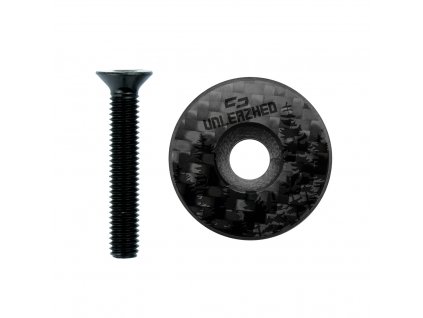 Unleazhed karbonové víčko představce s gravírovaným designem - carved forest