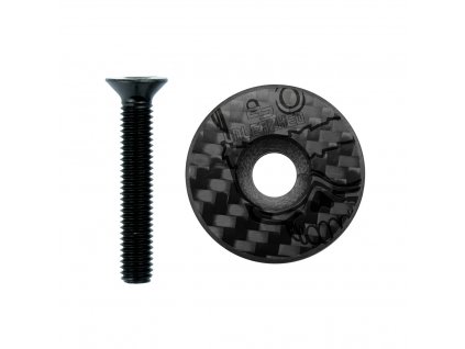 Unleazhed karbonové víčko představce s gravírovaným designem - carved skull