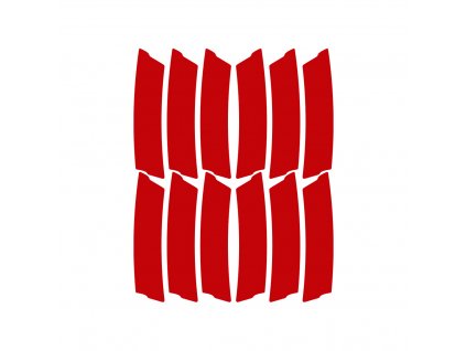 Unleazhed reflexní samolepky na ráfky lightning - červená