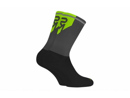 Rock machine ponožky Long černo/šedo/zelené