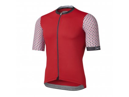 Cyklistický dres Dotout Check Jersey-red