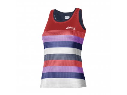Dotout dámské tílko elite w top - red melange dark blue