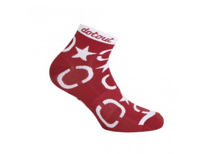 Dámské cyklistické ponožky Dotout Stars W Sock - red