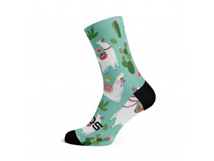 SOX cyklistické ponožky llama socks - bezešvé (Velikost M)
