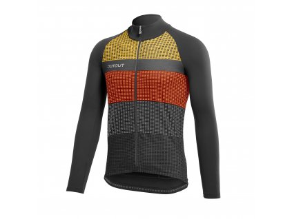 Cyklistický dres Dotout Fanatica Wool Jersey - black-red-yellow