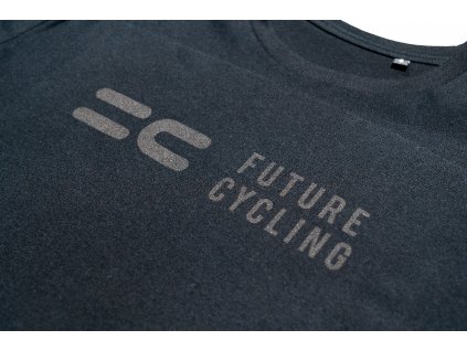 Future Cycling pánské bavlněné tričko s krátkými rukávy - černé