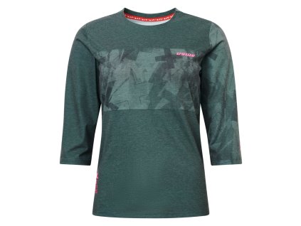 USWE dámský cyklistický dres camo 3/4 jersey - dark olive