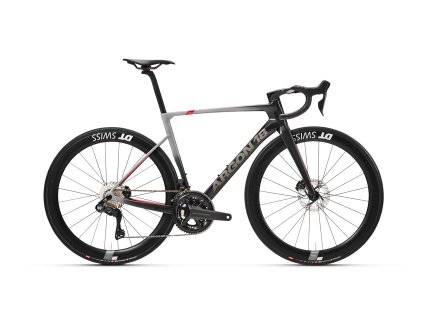 Silniční kolo Argon18 SUM PRO Ultegra Di2 - Titanium / Racing Red