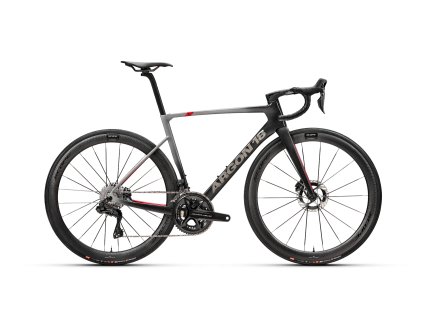 Silniční kolo Argon18 SUM PRO Dura-Ace Di2 - Titanium / Racing Red (Velikost M)