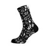 SOX sportovní bezešvé ponožky doodle - black (Velikost M (39-42))