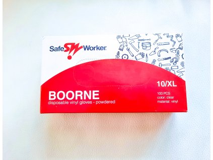 Safe Worker rukavice BOORNE, vinylové, 100KS