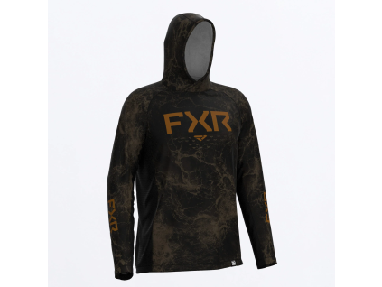 FXR Men's Attack Air UPF Pullover Hoodie Copper Ripple - pánska mikina