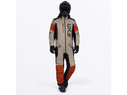 FXR Helium Lite Monosuit Stone/Burnt Org - pánsky overal
