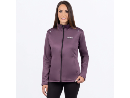 FXR Women's Elevation Tech Zip Up Muted Grape/Black - dámska mikina