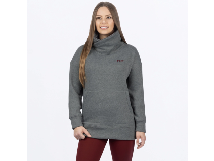 FXR Women's Ember Pullover Sweater Grey/Merlot - dámska mikina