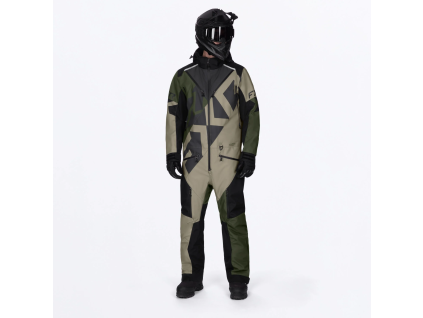 FXR Cold Cross CX Lite Monosuit Army/Stone - pánsky overal