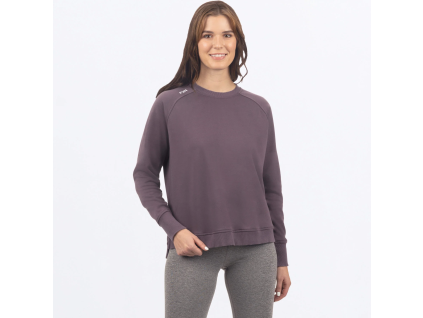 FXR Women's Side Star Crewneck Pullover Sweater Muted Grape - dámska mikina