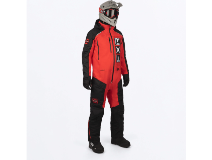 FXR Recruit Lite Monosuit Black/Red - pánsky overal