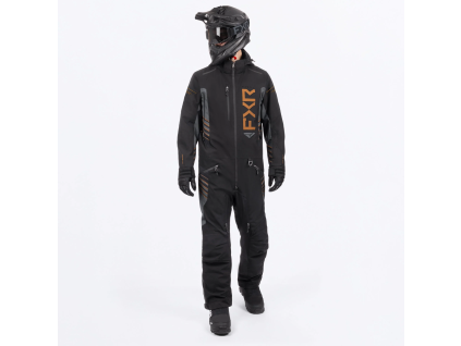 FXR Helium Lite Monosuit Black/Asphalt/Copper - pánsky overal