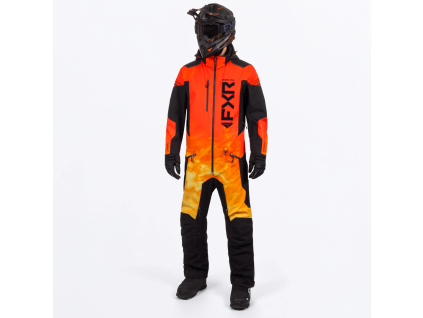 FXR Helium Lite Monosuit Black/Flame - pánsky overal