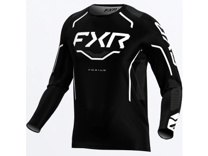 FXR Relay MX Jersey Black/White - Detský motokrosový dres