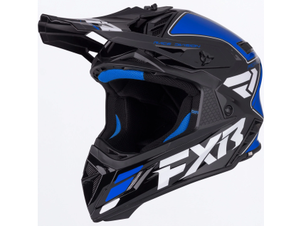 FXR Helium MX Helmet Blue/White - motokrosová prilba