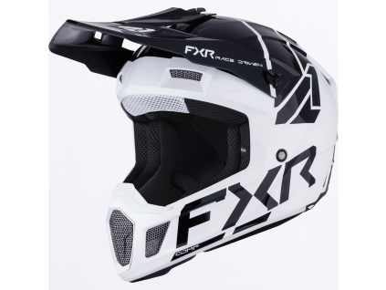 FXR Clutch Comp MX Helmet White/Black - motokrosová prilba