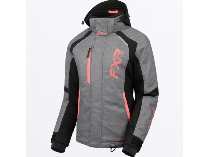 FXR Pulse Jacket Mid Grey Heather/Black/Melon - dámska bunda