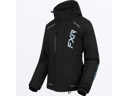 FXR Pulse Jacket Black/Maui Blue - dámska bunda