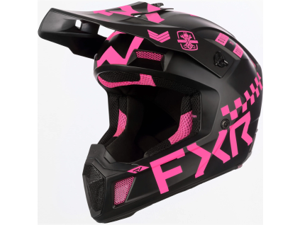 FXR Clutch Gladiator Helmet Pink - motokrosová prilba