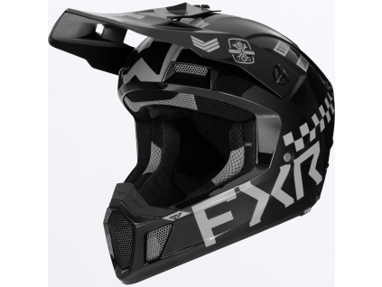 FXR Clutch Gladiator Helmet Chrome - motokrosová prilba