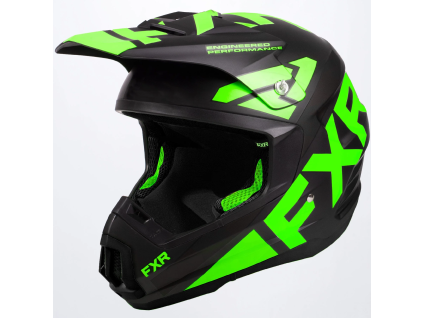 FXR Torque Team Helmet Black/Lime - motokrosová prilba
