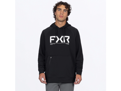 FXR Men's Pilot UPF Pullover Hoodie Black/White - pánska mikina