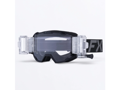 FXR Maverick Prime Roll-Off Goggle Black - MX okuliare