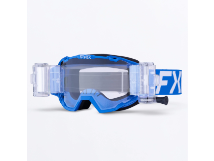 FXR Maverick Prime Roll-Off Goggle Blue - MX okuliare