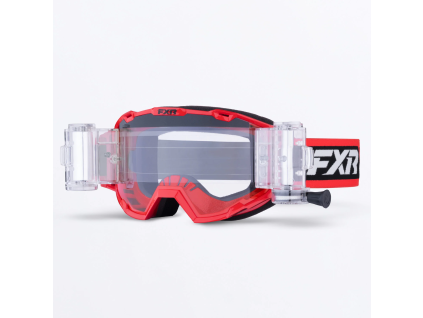 FXR Maverick Prime Roll-Off Goggle Red - MX okuliare