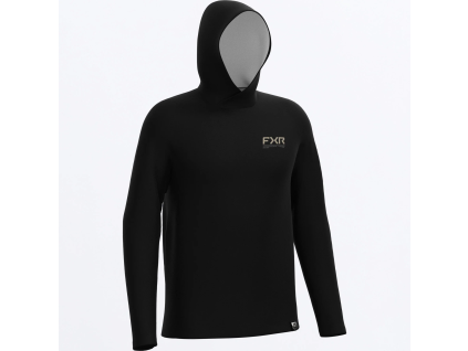 FXR Men's Attack Air UPF Pullover Hoodie Black/Stone - pánska mikina