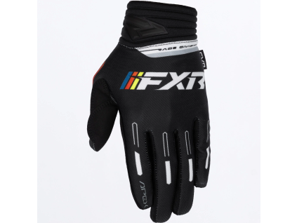 FXR Apex MX Glove Black/White - MX rukavice