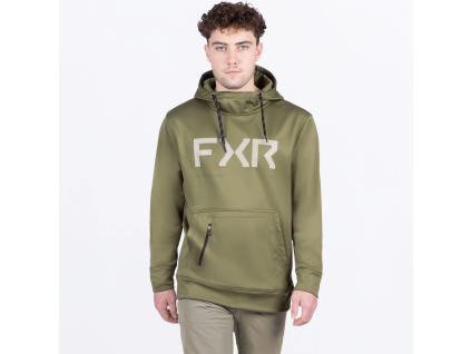 FXR Men's Hydrogen Tech Pullover Hoodie Moss/Stone - pánska mikina