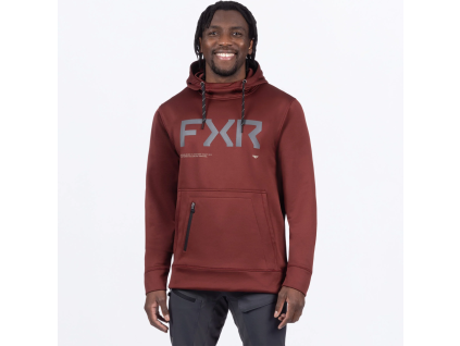 FXR Men's Hydrogen Tech Pullover Hoodie Oxblood/Asphalt - pánska mikina