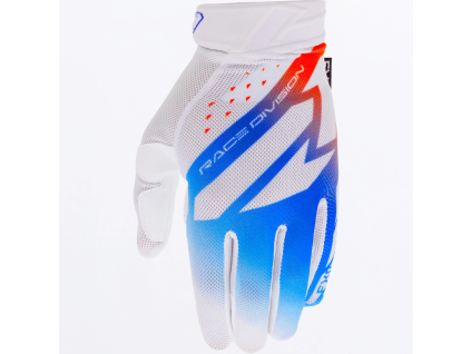 FXR Reflex Air MX Glove White/Blue/Red - MX rukavice