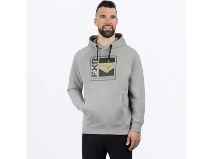 FXR Broadcast Pullover Hoodie Grey Heather/Black - pánska mikina
