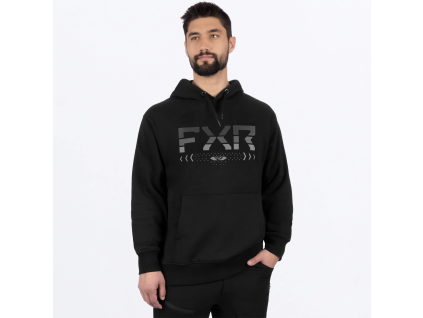 FXR Helium Cotton Pullover Hoodie Black/Grey - pánska mikina