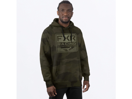 FXR Emblem Cotton Pullover Hoodie Army Camo - pánska mikina