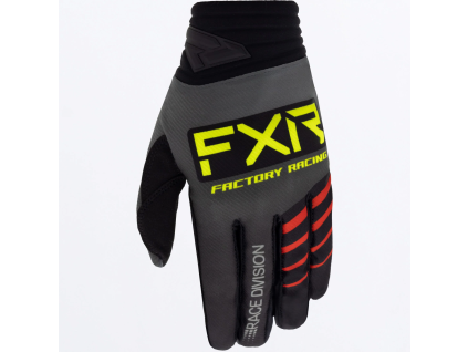 FXR Prime MX Glove Grey/Black/HiVis - MX rukavice