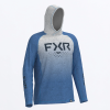 FXR Men's Attack Air UPF Pullover Hoodie Blue Heather - pánska mikina