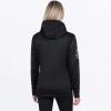 FXR Women's Race Division Tech Pullover Hoodie Black/Amethyst - dámska mikina