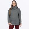 FXR Women's Ember Pullover Sweater Grey/Merlot - dámska mikina